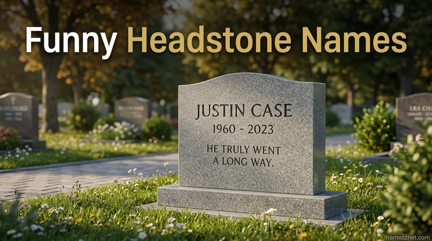 Funny Headstone Names