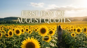 First Day of August Quotes