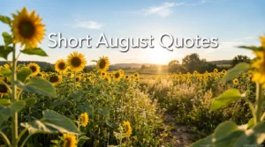 Short August Quotes