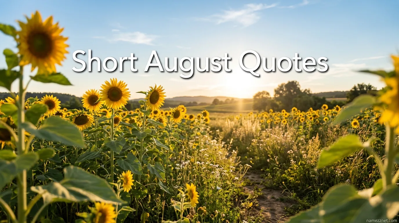 Short August Quotes