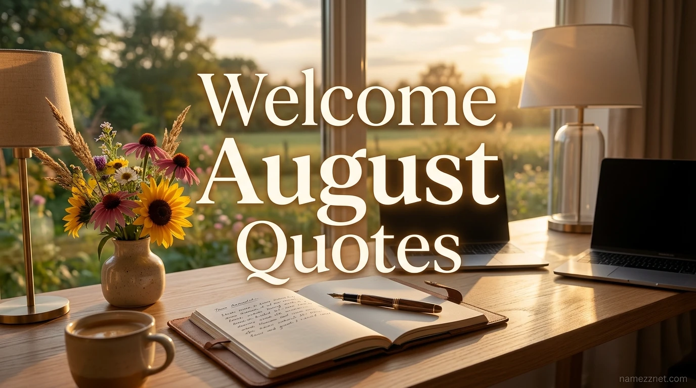 Welcome August Quotes